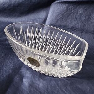 Princess House Highlights Lead Crystal Buffet Utensil Spoon Fork Rest Holder